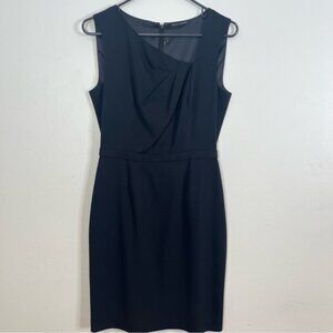 Elie Tahari Black Midi Shift Dress Size 6